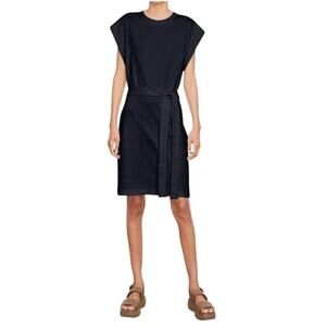 Vince Women’s Navy Crewneck Tie Waist Muscle Dress, Size XL NEW WITH TAGS